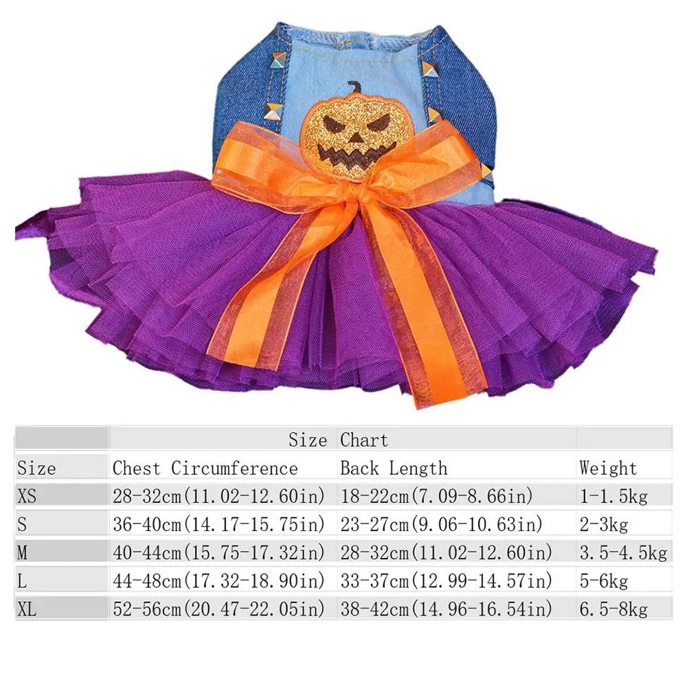Purple Pumpkin pet Dress Cosplay costume