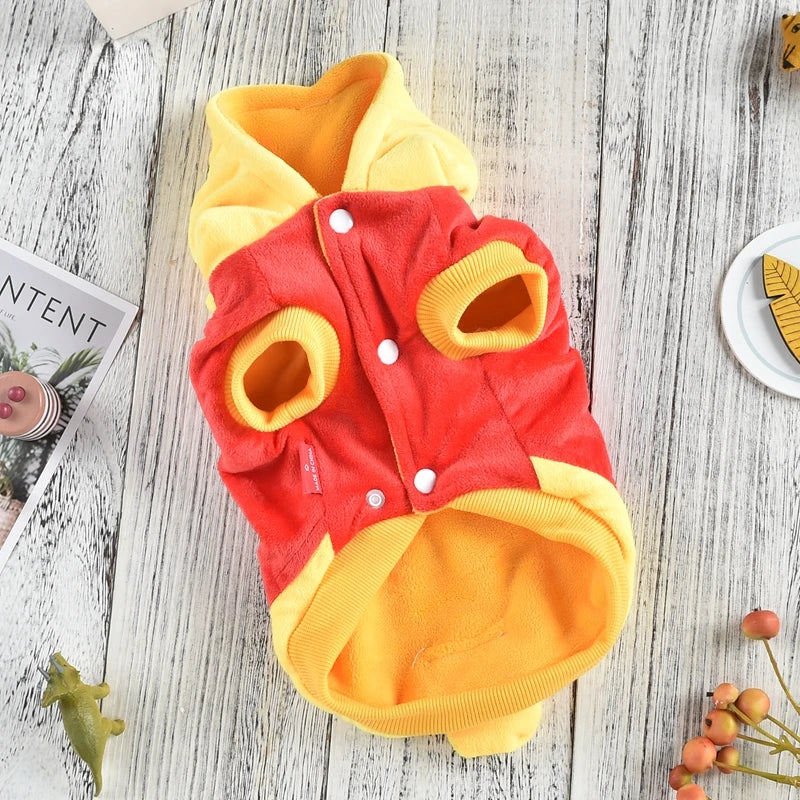Yellow Bear Pet Pullover Hoodie Cosplay Costume