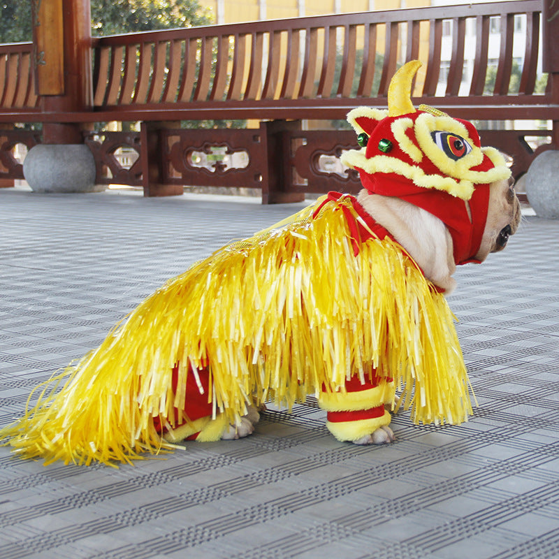 Lion Dance Pet Costume