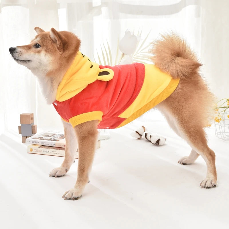 Yellow Bear Pet Pullover Hoodie Cosplay Costume