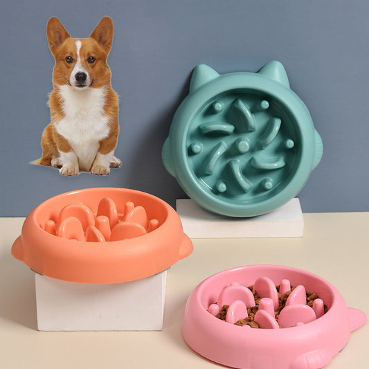 Pet Dog Cat Slow Feeder Bowl