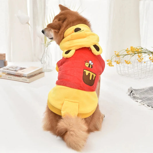 Yellow Bear Pet Pullover Hoodie Cosplay Costume