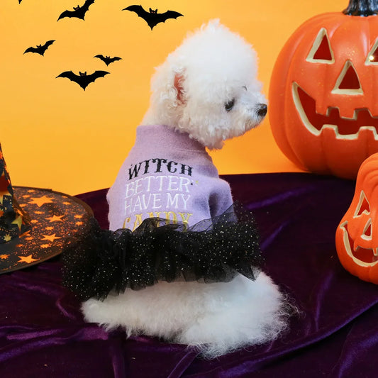 Pet Clothes Halloween Patchwork Dress