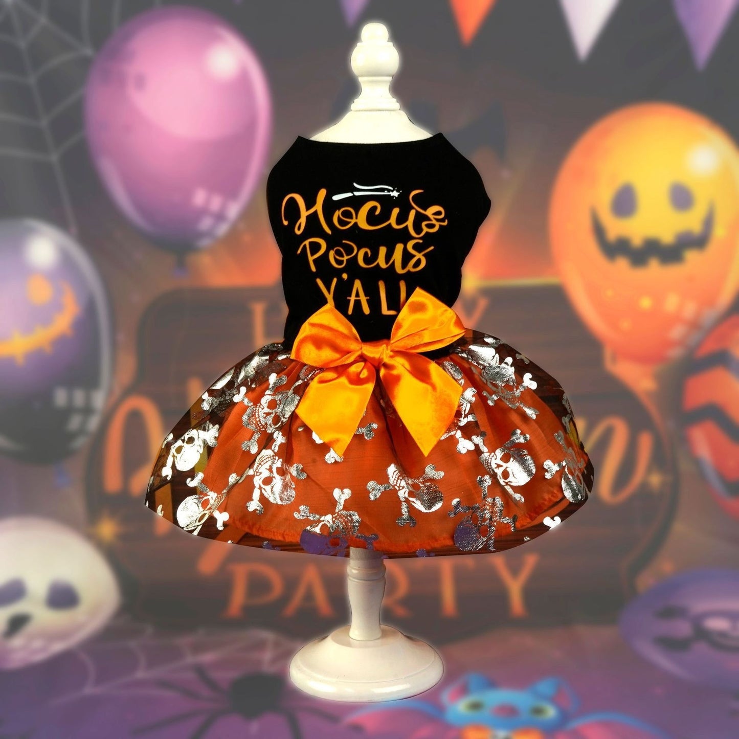 Halloween Skull Pet Dress