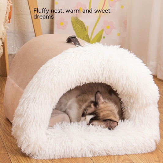 Pet Nest Portable, Moisture-proof Long Fur, comfy