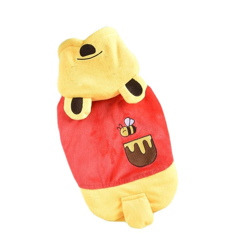 Yellow Bear Pet Pullover Hoodie Cosplay Costume