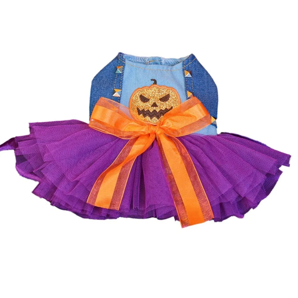 Purple Pumpkin pet Dress Cosplay costume