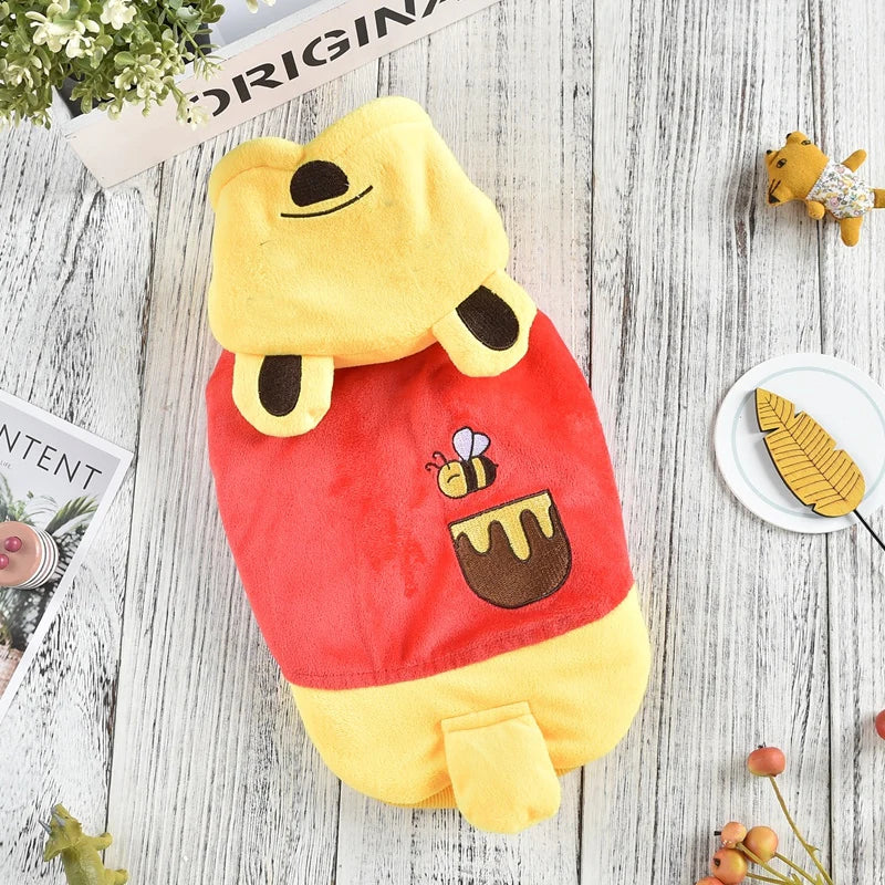 Yellow Bear Pet Pullover Hoodie Cosplay Costume