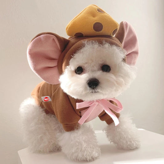 Pet Costume, Warm Fleece Cosplay Animal Hoodies